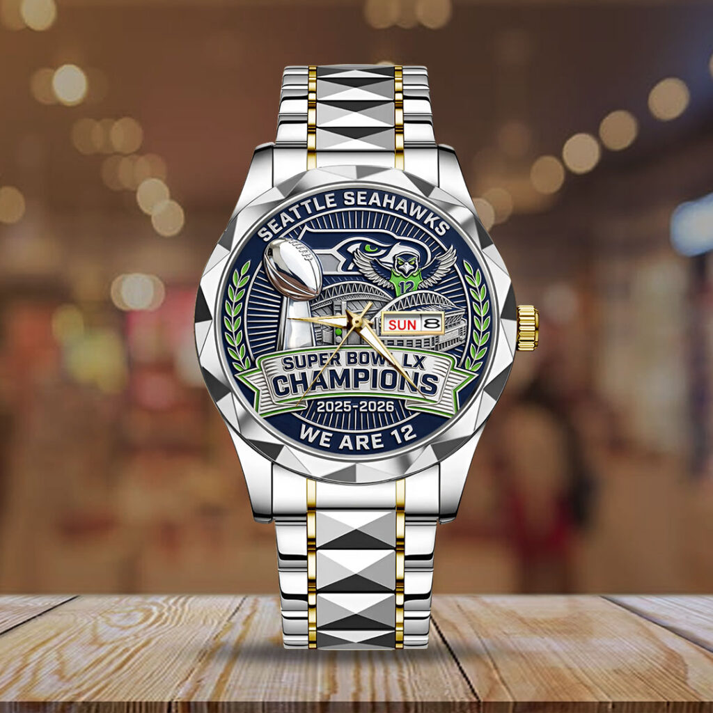 Seattle Seahawks 2025 Super Bowl LX Champions Alloy Luxury Quartz Watch - TANTN21050