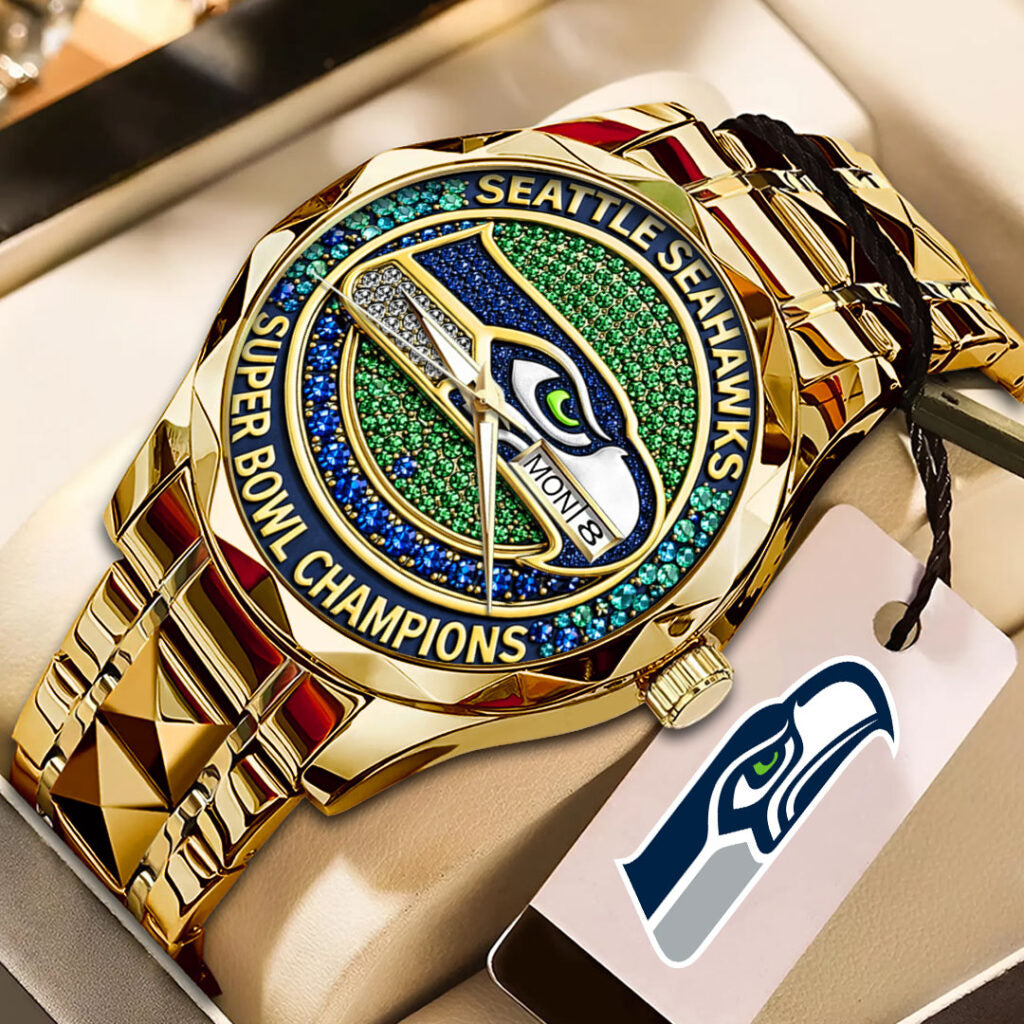 Seattle Seahawks 2025 Super Bowl LX Champions Alloy Luxury Quartz Watch - TANTN20957
