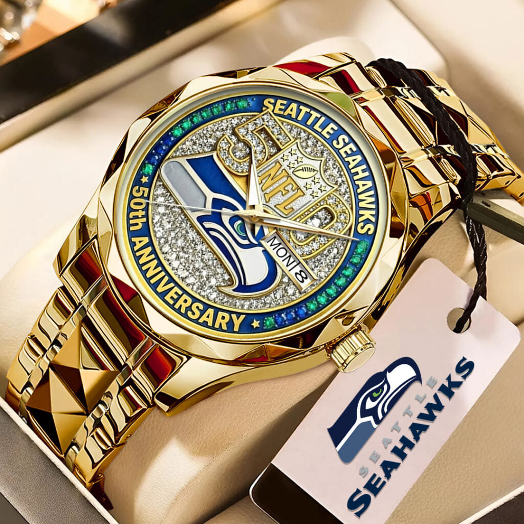 Seattle Seahawks 50th Anniversary 2026 Alloy Luxury Quartz Watch - TMTHU3824