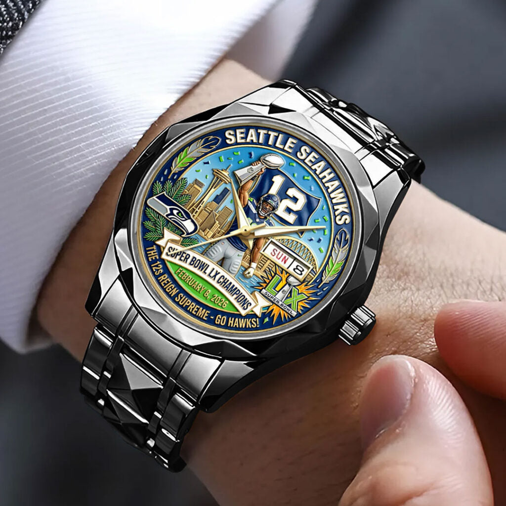 Seattle Seahawks Super Bowl LX Champions Alloy Luxury Quartz Watch - MAITM14792