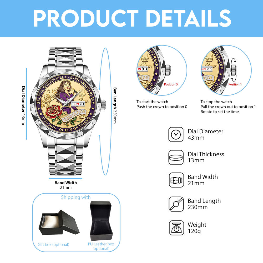 Selena 55th Anniversary Alloy Luxury Quartz Watch - MAITM14595