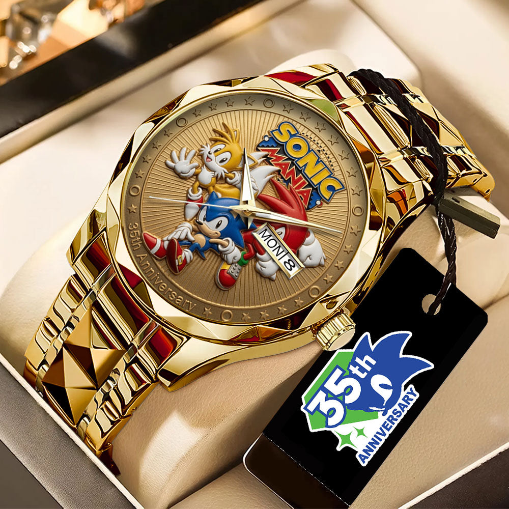 Sonic the Hedgehog 35th Anniversary Alloy Luxury Quartz Watch - TANTN24060