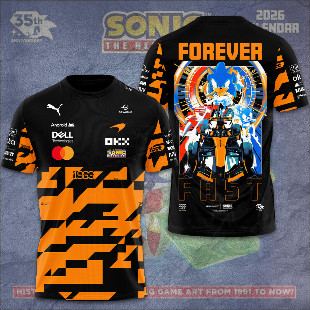 Sonic the Hedgehog 35th Anniversary x McLaren 2026 Team 1000th GP 3D Apparel – GNE7365