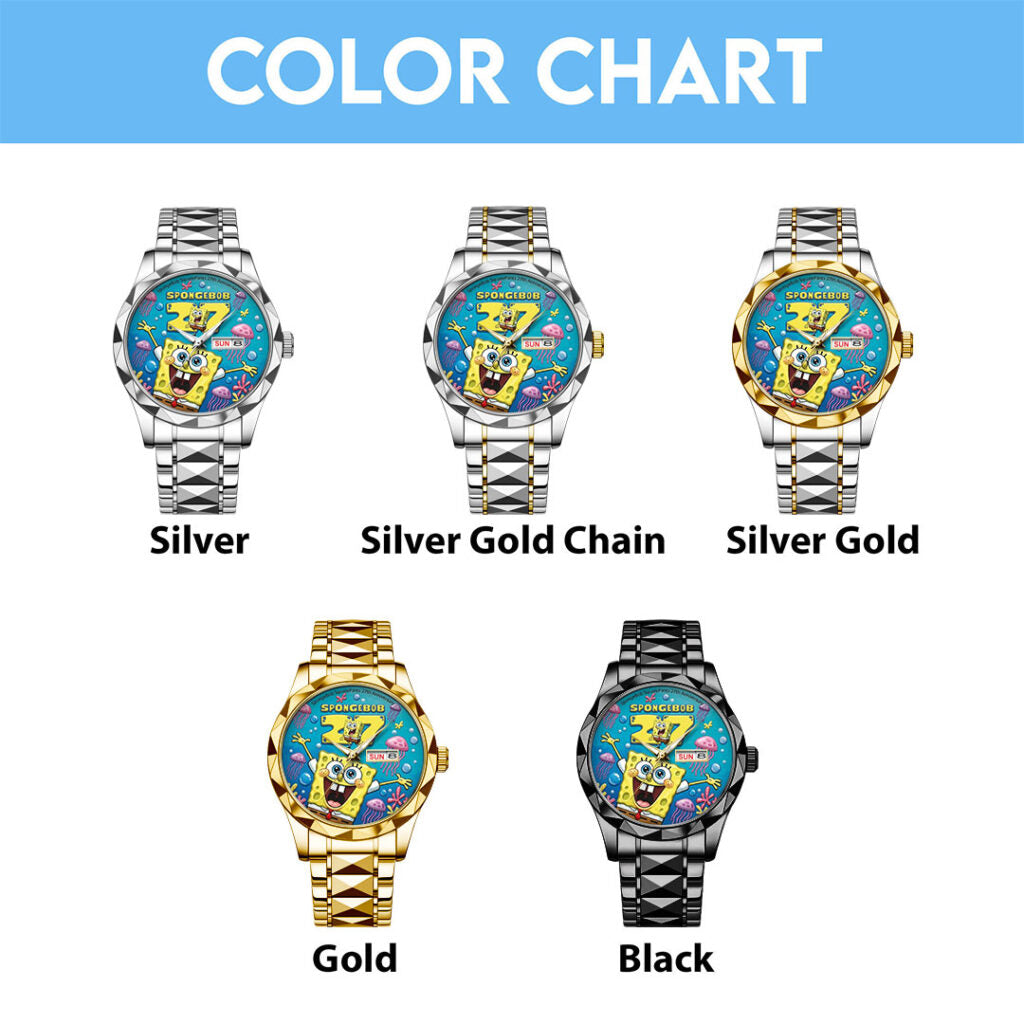 SpongeBob SquarePants 27th Anniversary Alloy Luxury Quartz Watch - TMTHU3400