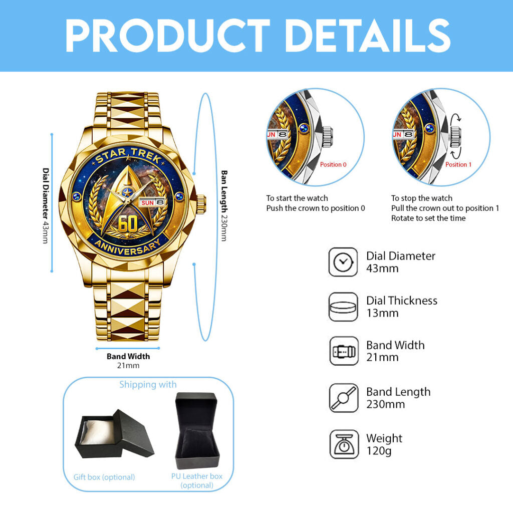 Star Trek 60th Anniversary 2026 Alloy Luxury Quartz Watch - TMTHU4703