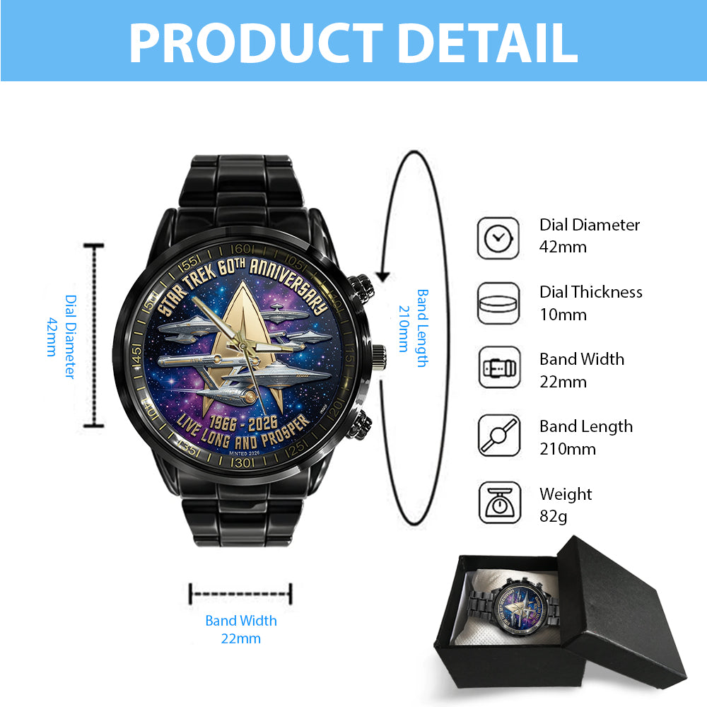 Star Trek 60th Anniversary 2026 Black Stainless Steel Watch - TMTHU4746