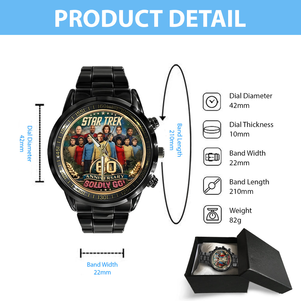 Star Trek 60th Anniversary 2026 Black Stainless Steel Watch - TMTHU5011
