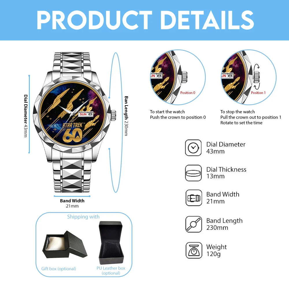 Star Trek 60th Anniversary Alloy Luxury Quartz Watch - TMTHU9050