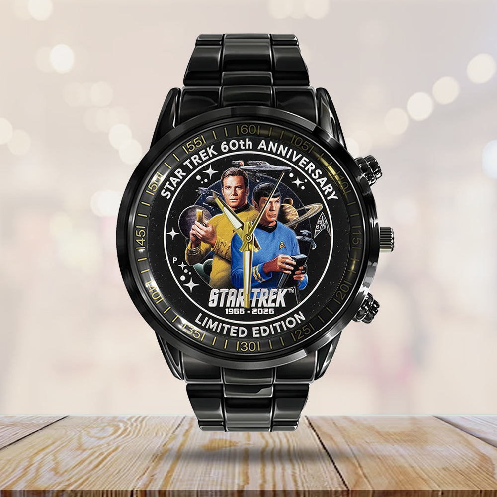 Star Trek 60th Anniversary Black Stainless Steel Watch - TMTHU3009