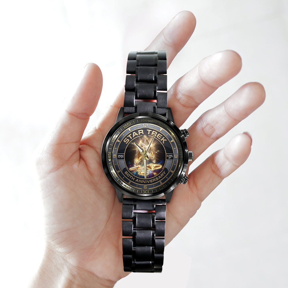 Star Trek 60th Anniversary Black Stainless Steel Watch - TMTHU7448