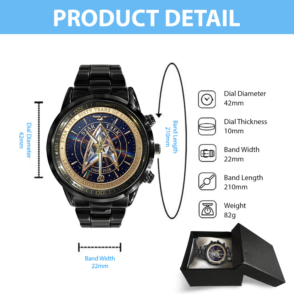 Star Trek 60th Anniversary Black Stainless Steel Watch - TMTHU7671