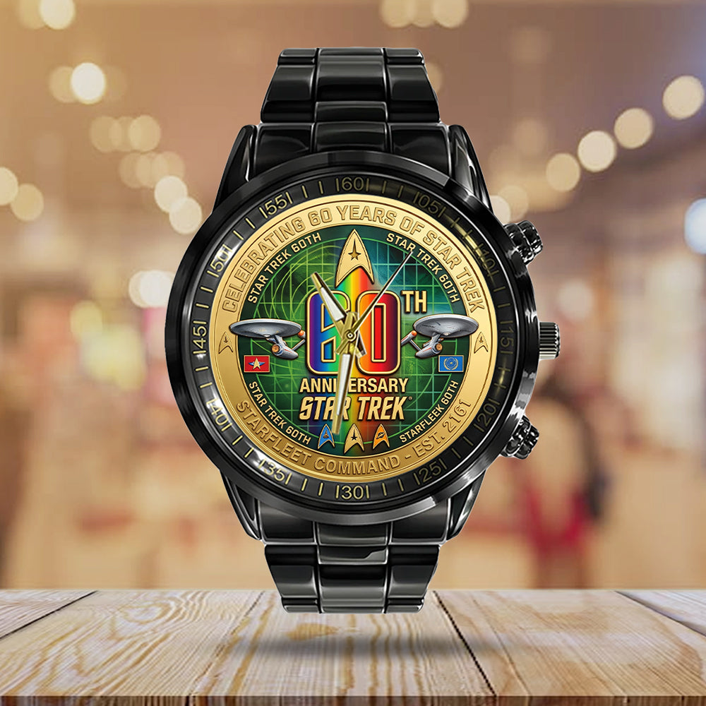 Star Trek 60th Anniversary Black Stainless Steel Watch - TMTHU7846