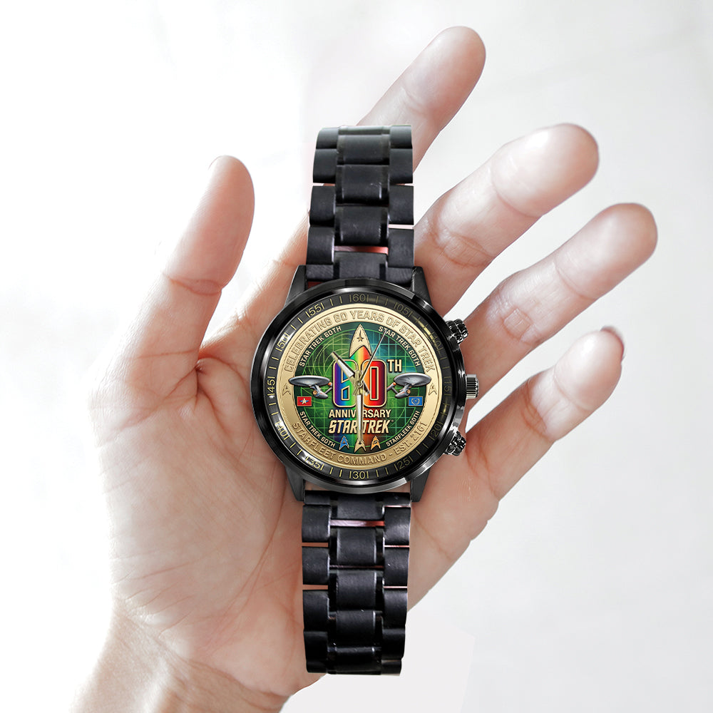 Star Trek 60th Anniversary Black Stainless Steel Watch - TMTHU7846