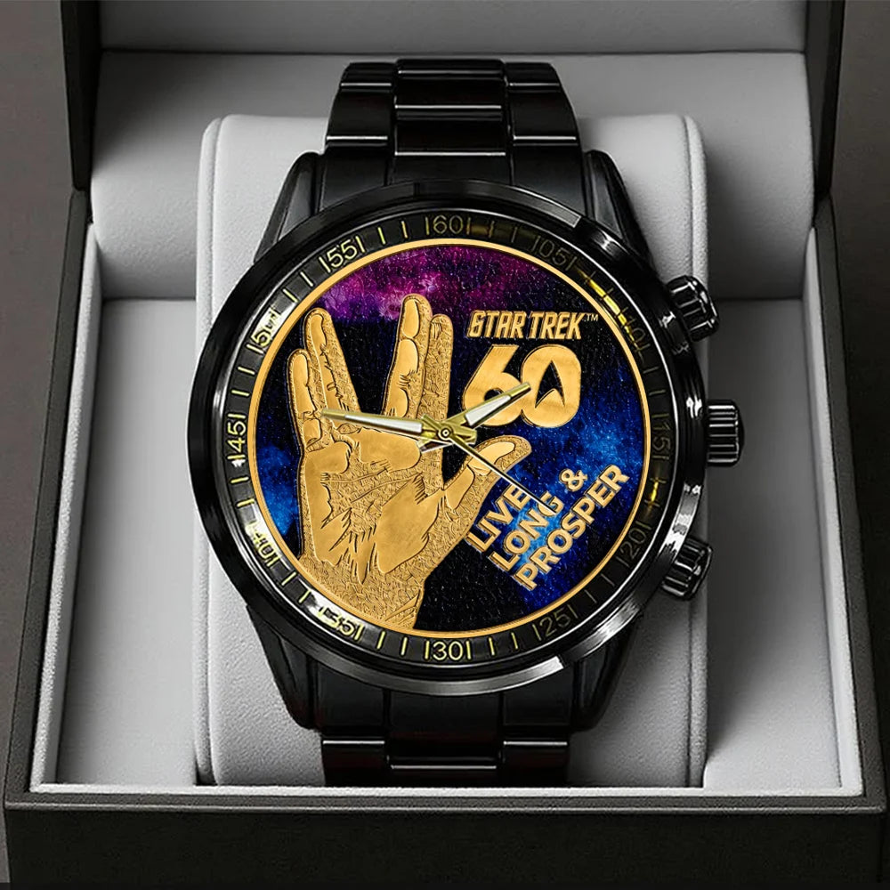 Star Trek 60th Anniversary Black Stainless Steel Watch - TMTHU9053