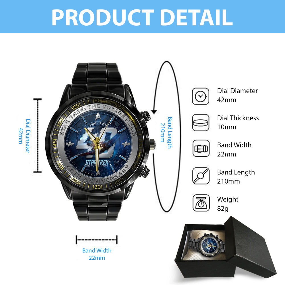 Star Trek IV: The Voyage Home Black Stainless Steel Watch - TMTHU6668