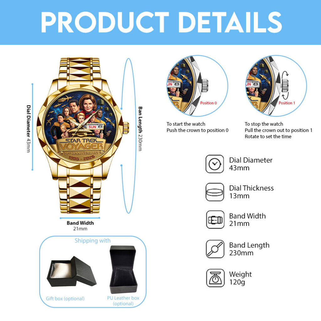 Star Trek Voyager Alloy Luxury Quartz Watch - TMTHU7498