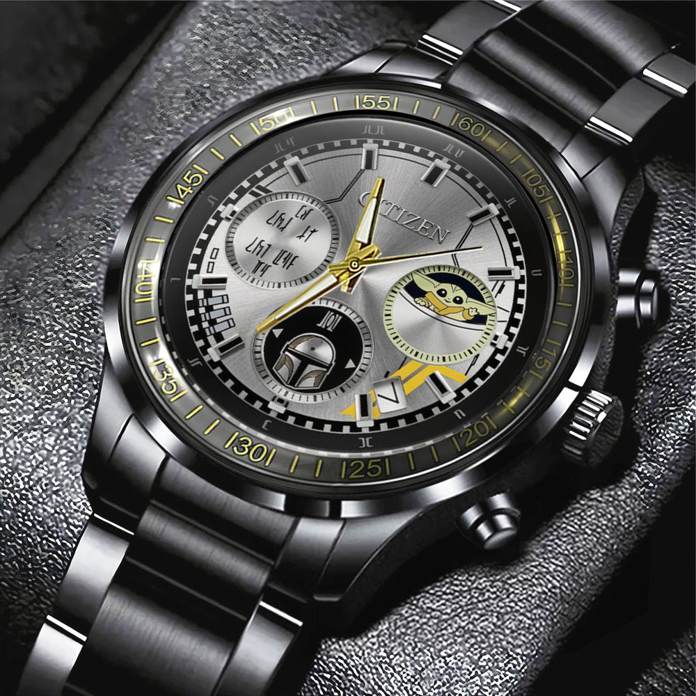Star Wars Black Stainless Steel Watch - TMTHU7292