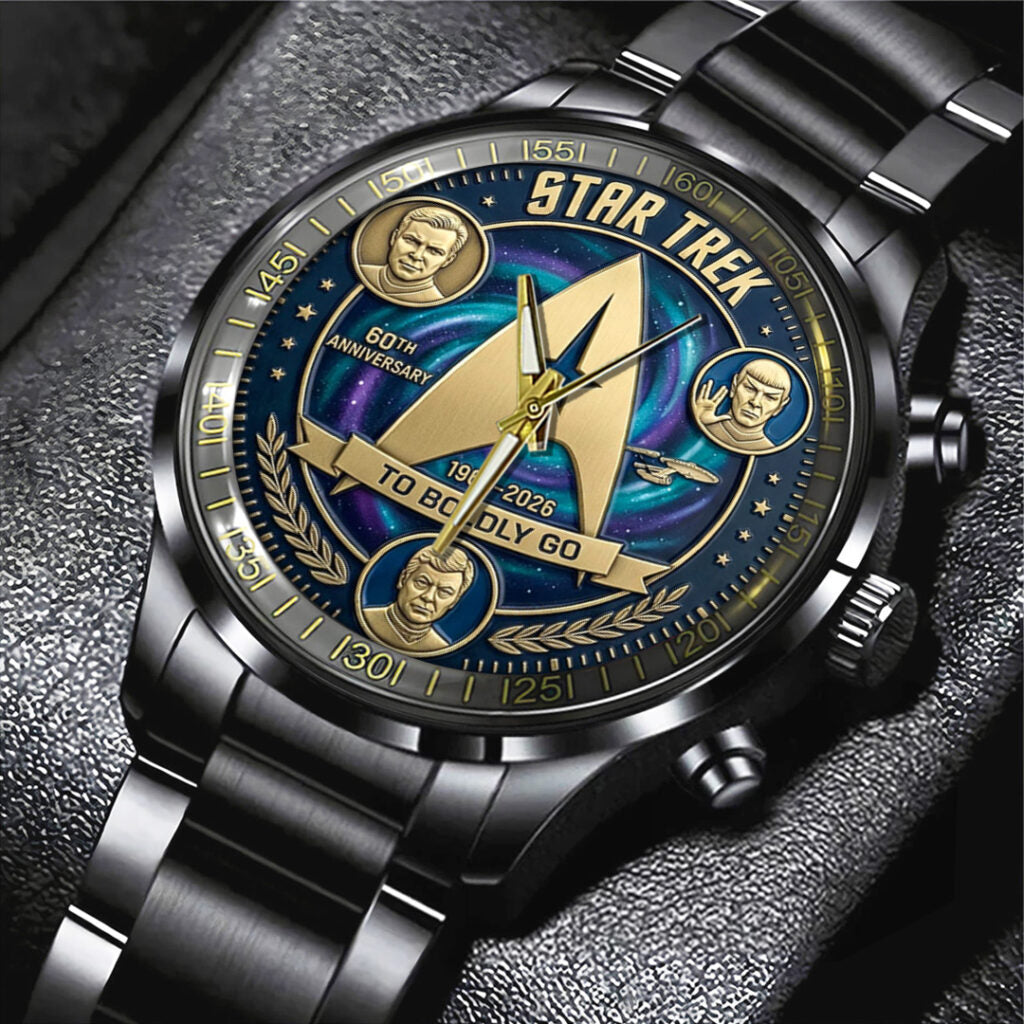 Star Trek 60th Anniversary Black Stainless Steel Watch - TANTN21418