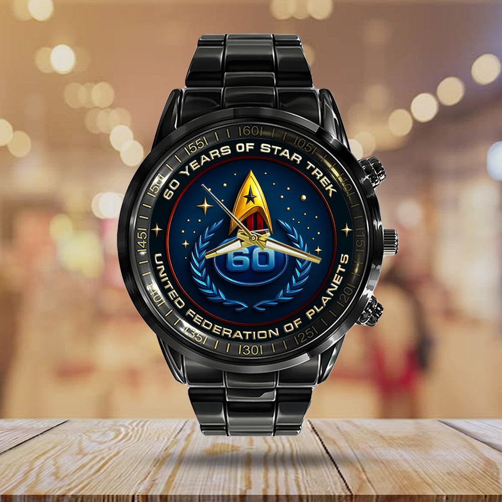 Star Trek 60th Anniversary Black Stainless Steel Watch - TMTHU1730