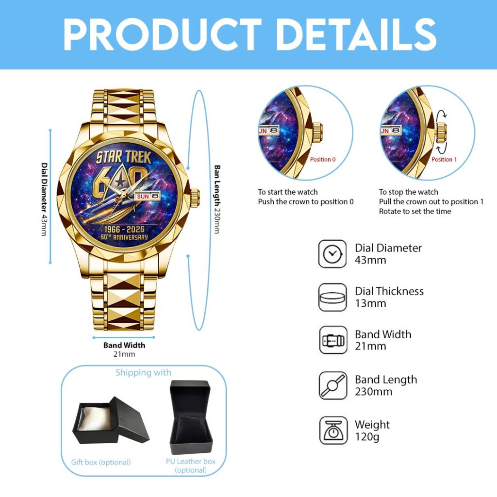 Star Trek 60th Anniversary Alloy Luxury Quartz Watch - HOATT15851