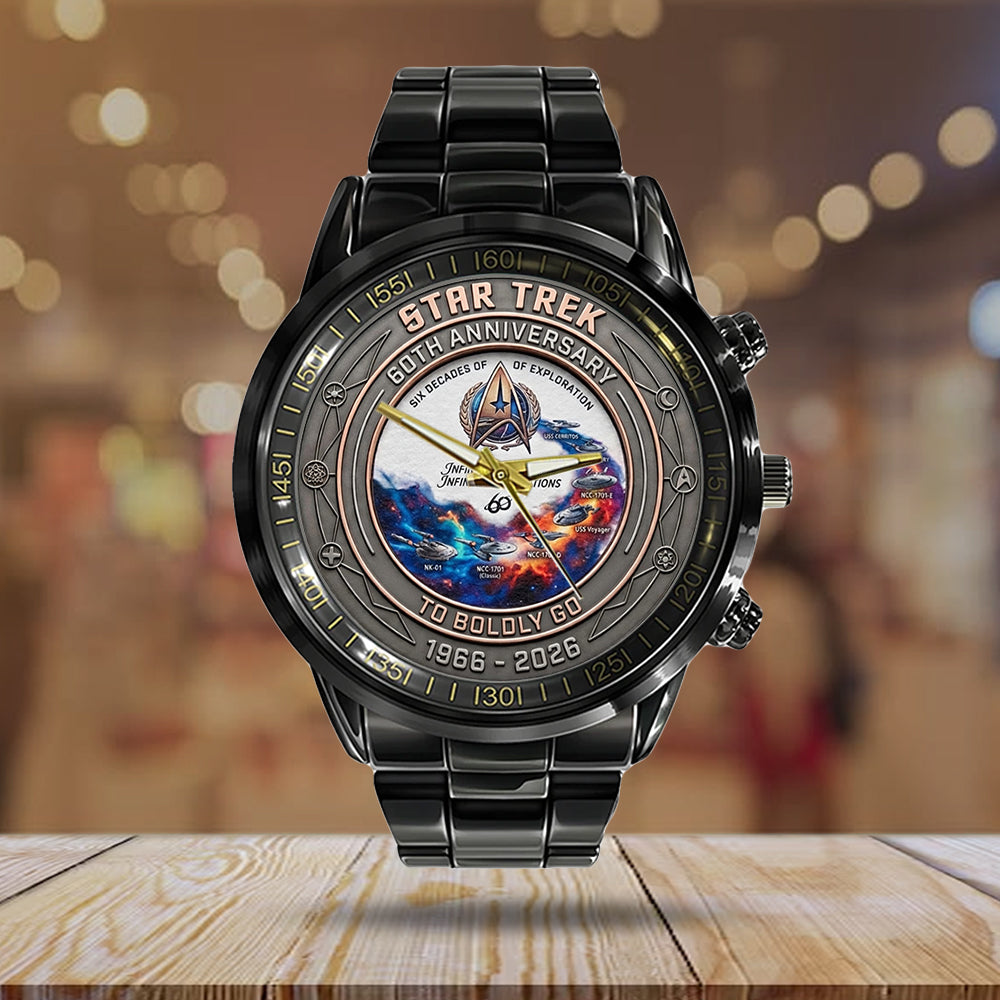 Star Trek 60th Anniversary Black Stainless Steel Watch - MAITM15176