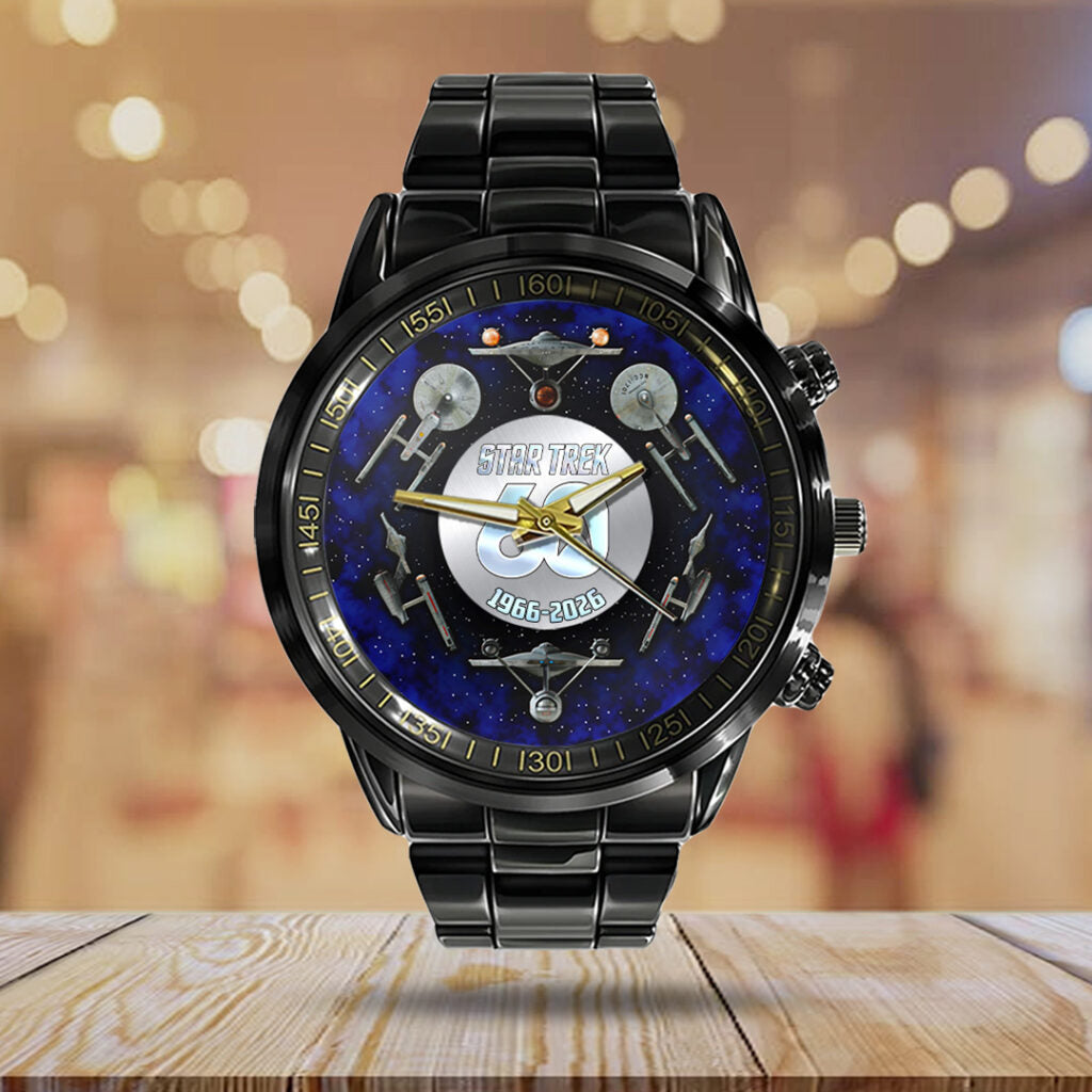 Star Trek 60th Anniversary Black Stainless Steel Watch - MAITM15182