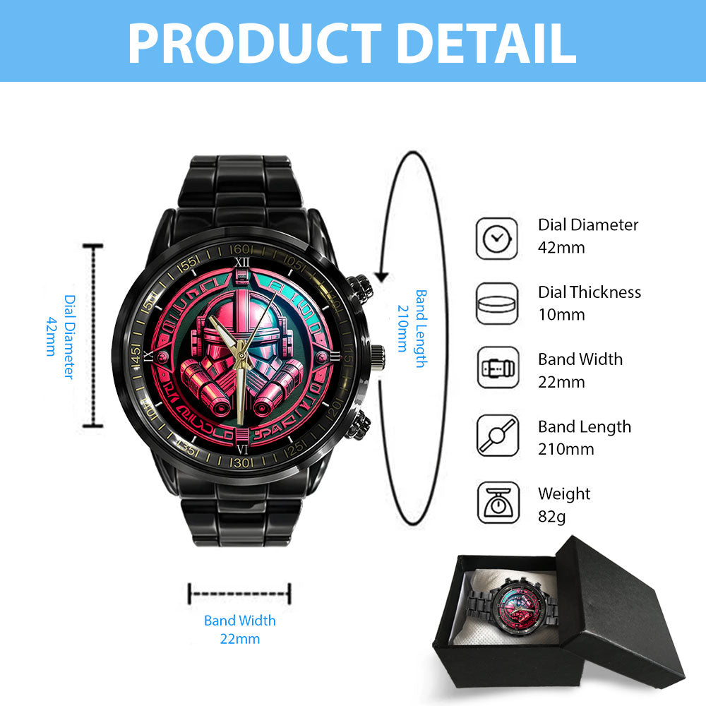 Star Wars Black Stainless Steel Watch - GNE 353