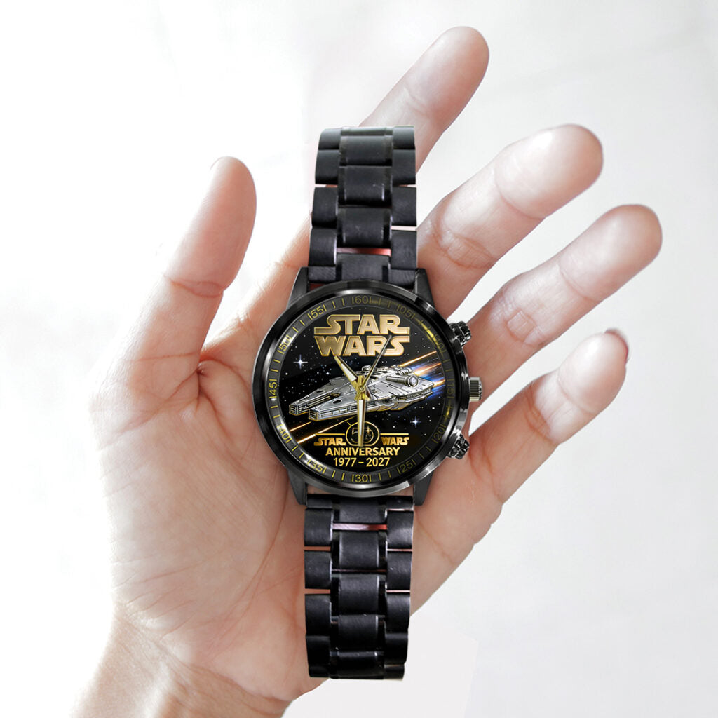 Star Wars 50th Anniversary Black Stainless Steel Watch - TANTN21719