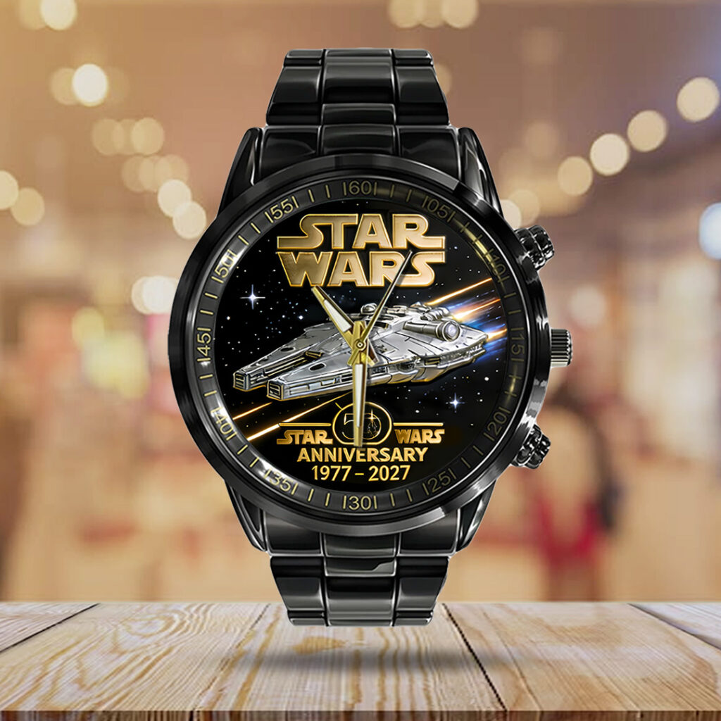 Star Wars 50th Anniversary Black Stainless Steel Watch - TANTN21719