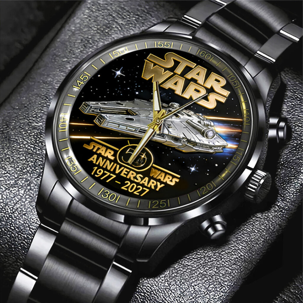 Star Wars 50th Anniversary Black Stainless Steel Watch - TANTN21719