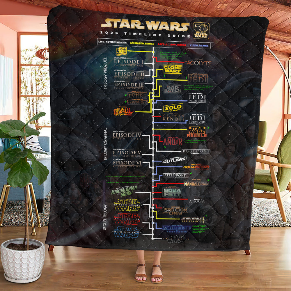 Star Wars 50th Anniversary Quilt Blanket - GNE6388