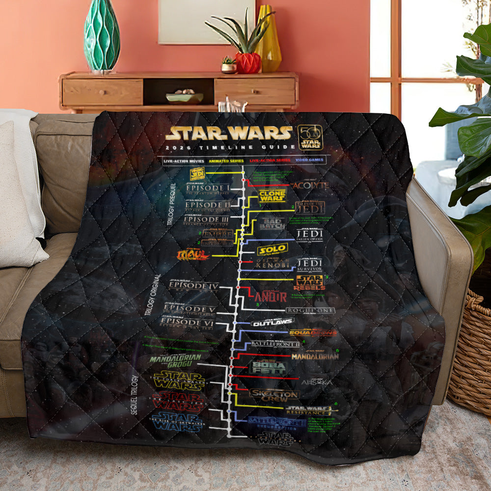 Star Wars 50th Anniversary Quilt Blanket - GNE6388