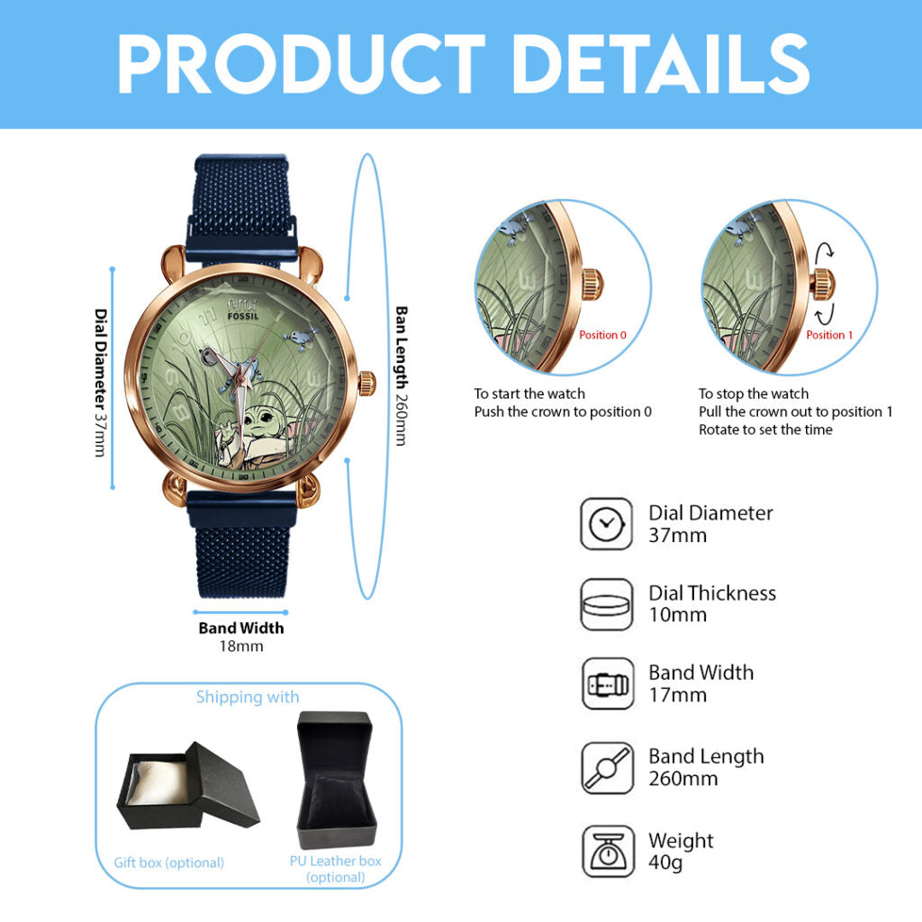 Star Wars: The Mandalorian and Grogu Mesh Strap Quartz Watch - GNE6386