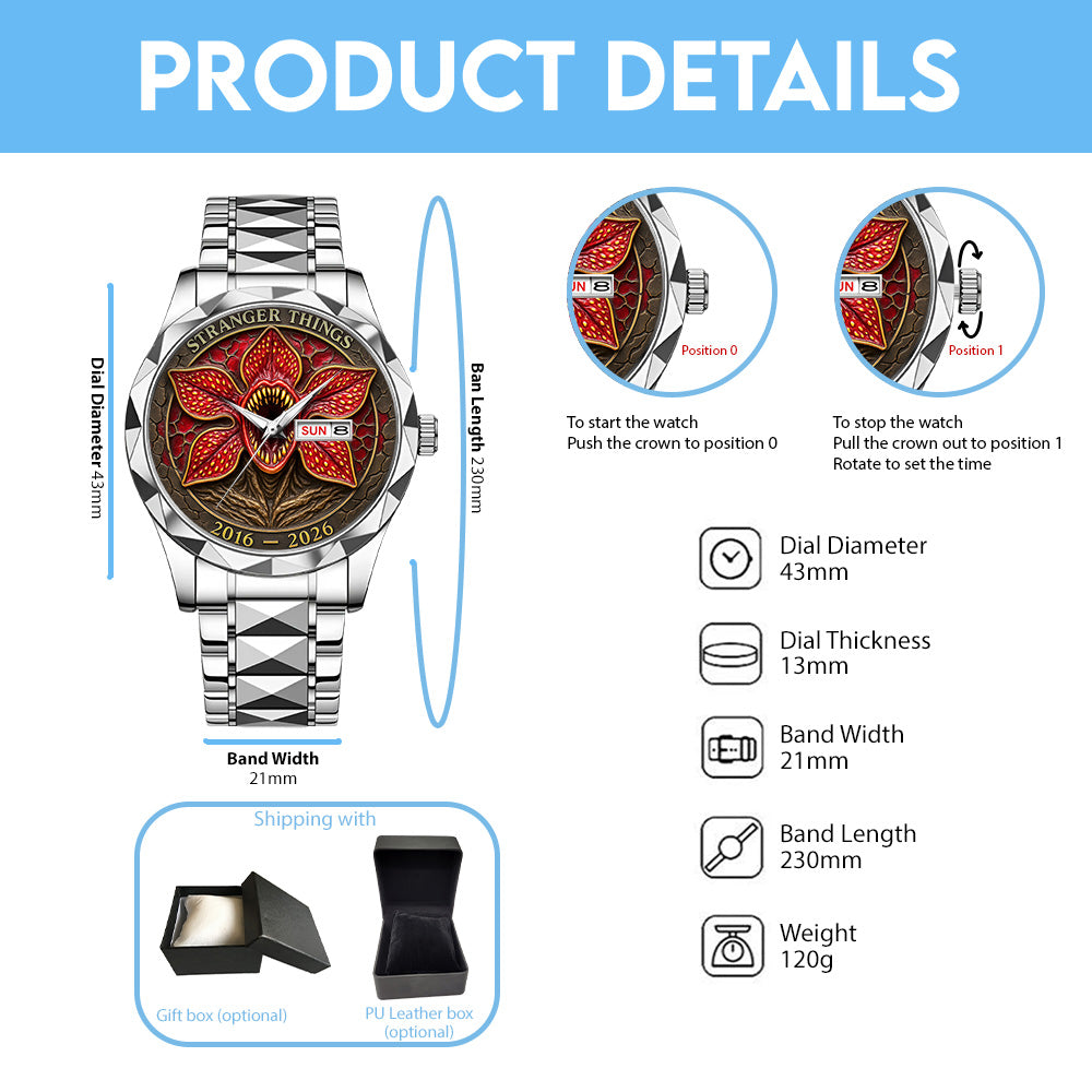 Stranger Things 10th Anniversary 2026 Alloy Luxury Quartz Watch - TANTN19293