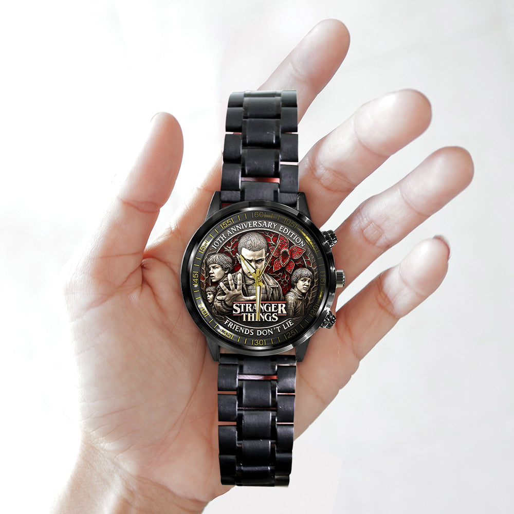 Stranger Things  10th Anniversary 2026 Black Stainless Steel Watch - TANTN19292