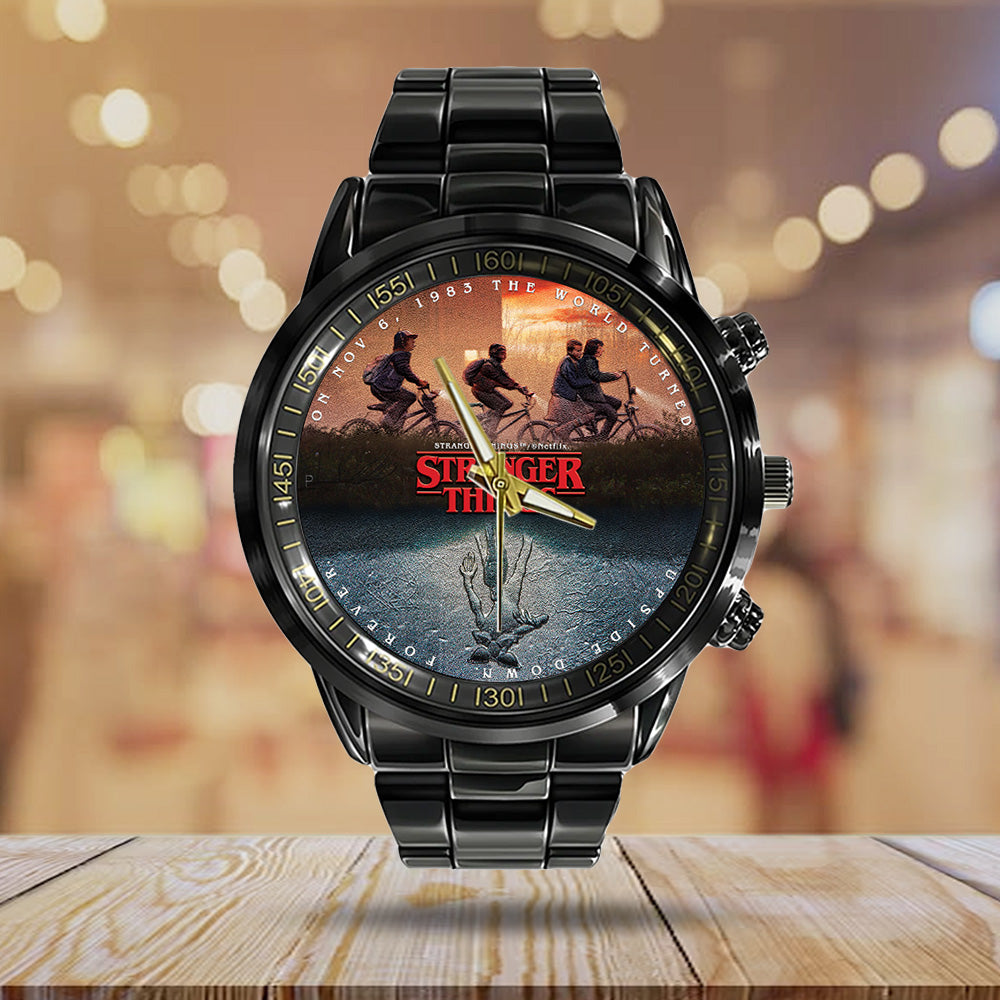 Stranger Things Black Stainless Steel Watch - TANTN18995
