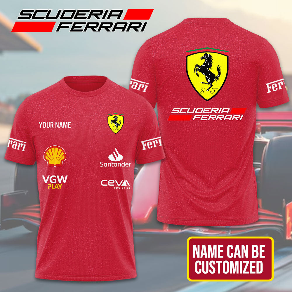 Personalized Scuderia Ferrari 3D Apparel – TMTHU1142
