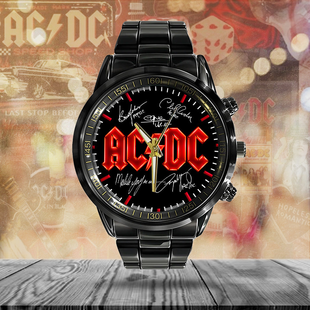 AC/DC Black Stainless Steel Watch - TANTN 12052