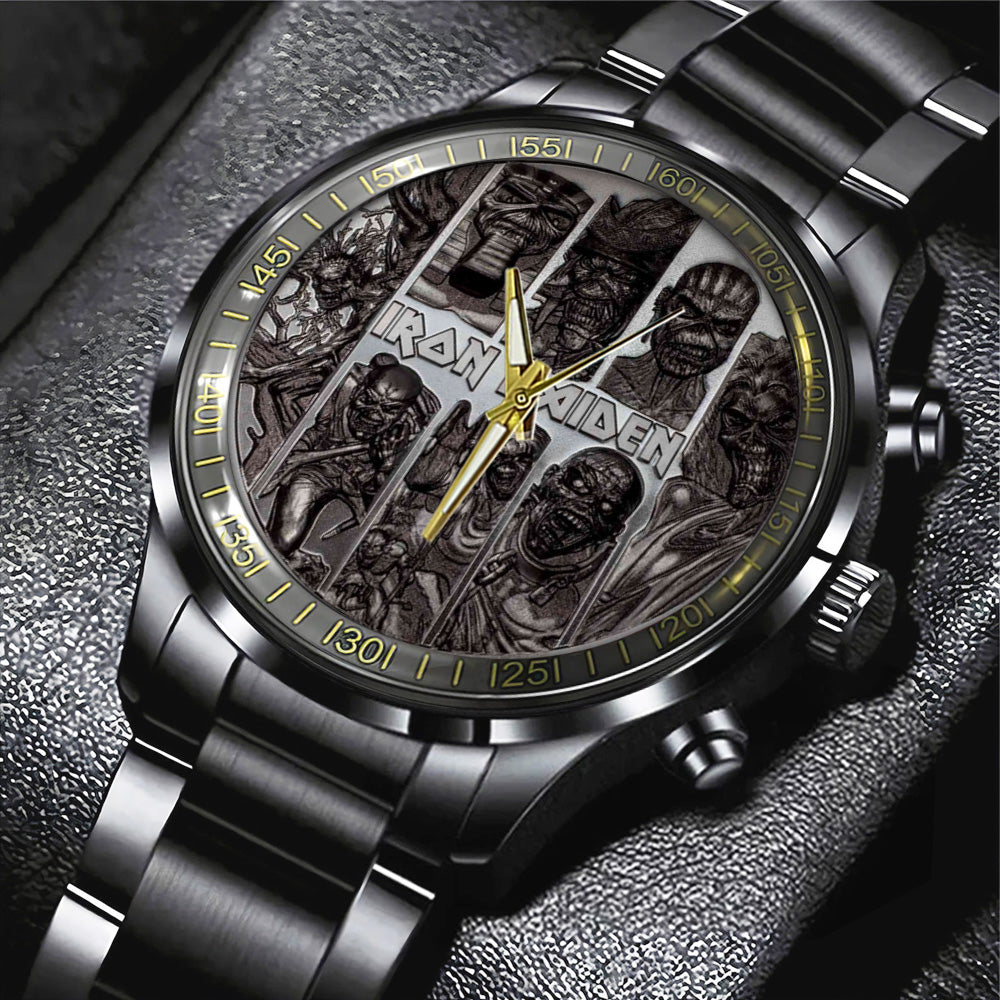 Iron Maiden Black Stainless Steel Watch - TANTN 12257
