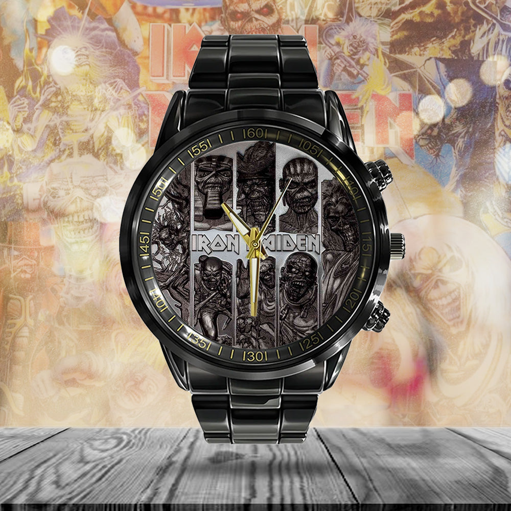 Iron Maiden Black Stainless Steel Watch - TANTN 12257