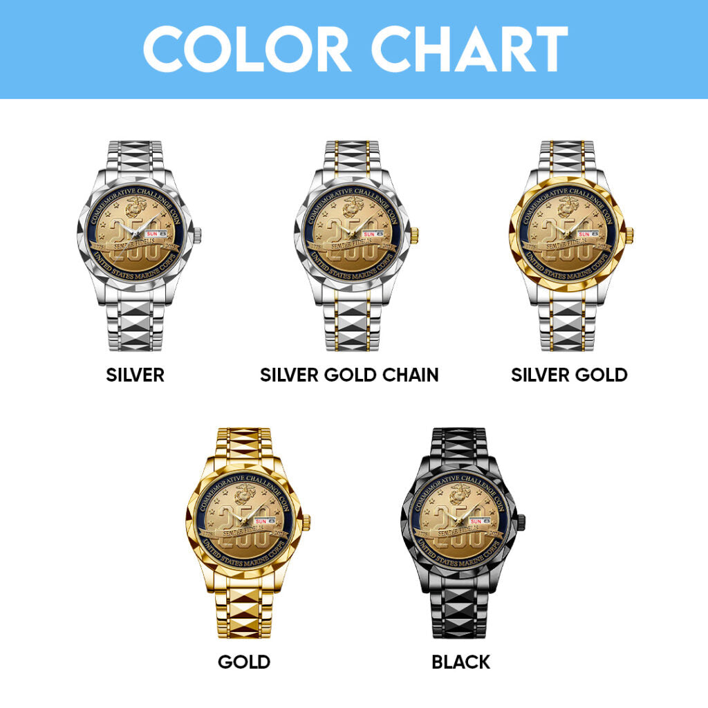 US Marine Corps Alloy Luxury Quartz Watch - TANTN 14617
