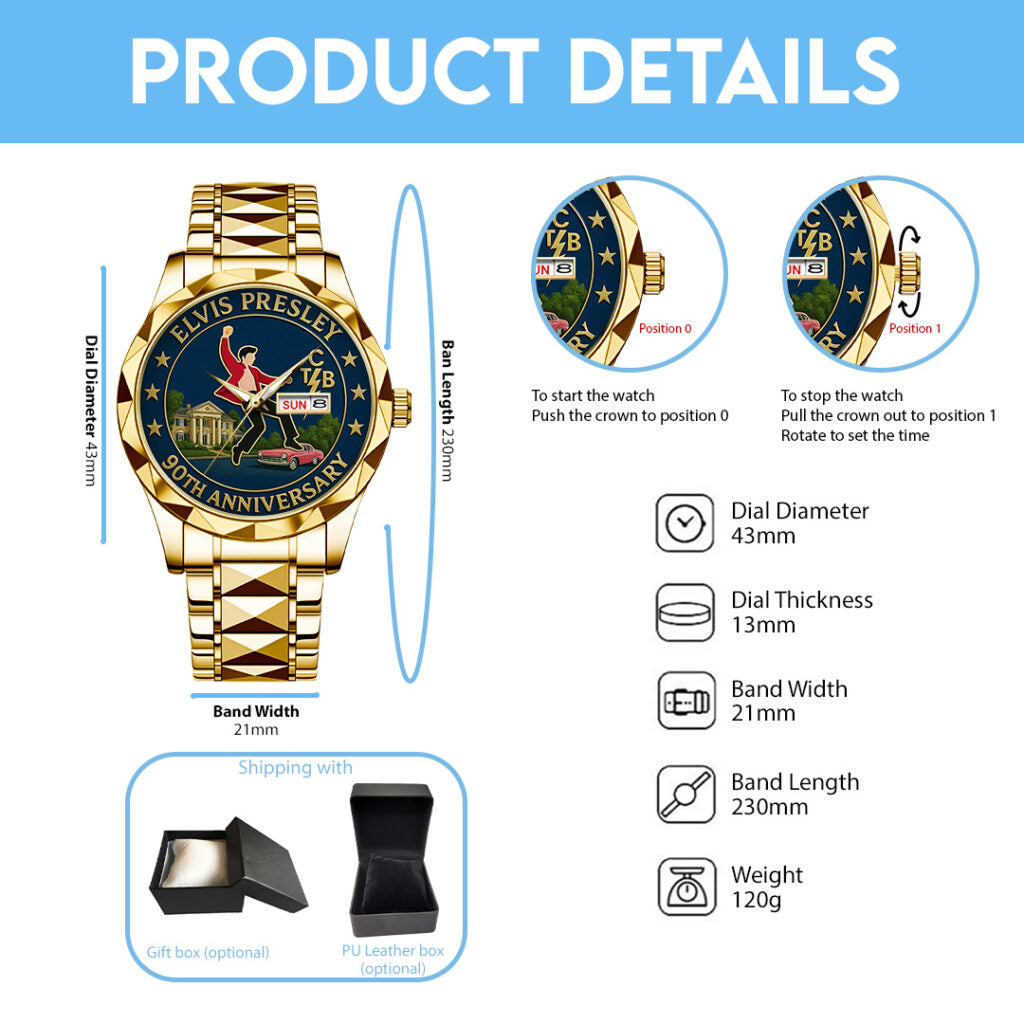 Elvis Presley Alloy Luxury Quartz Watch - TANTN15431