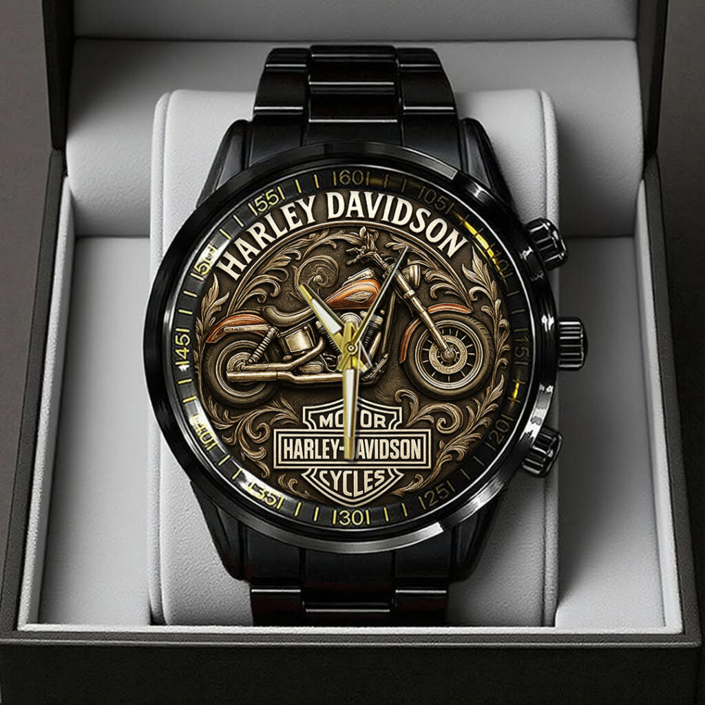Harley Davidson Black Stainless Steel Watch - TANTN15870