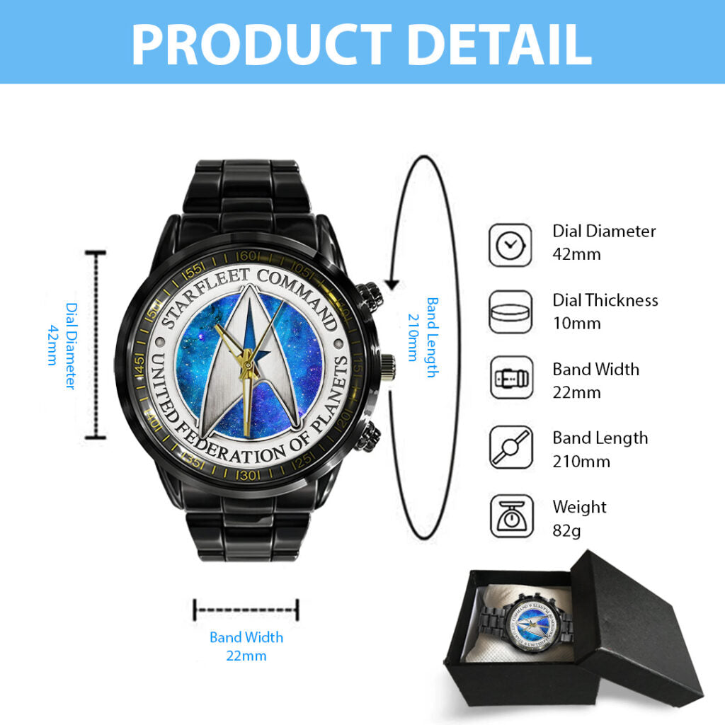 Star Trek Black Stainless Steel Watch - TANTN16275