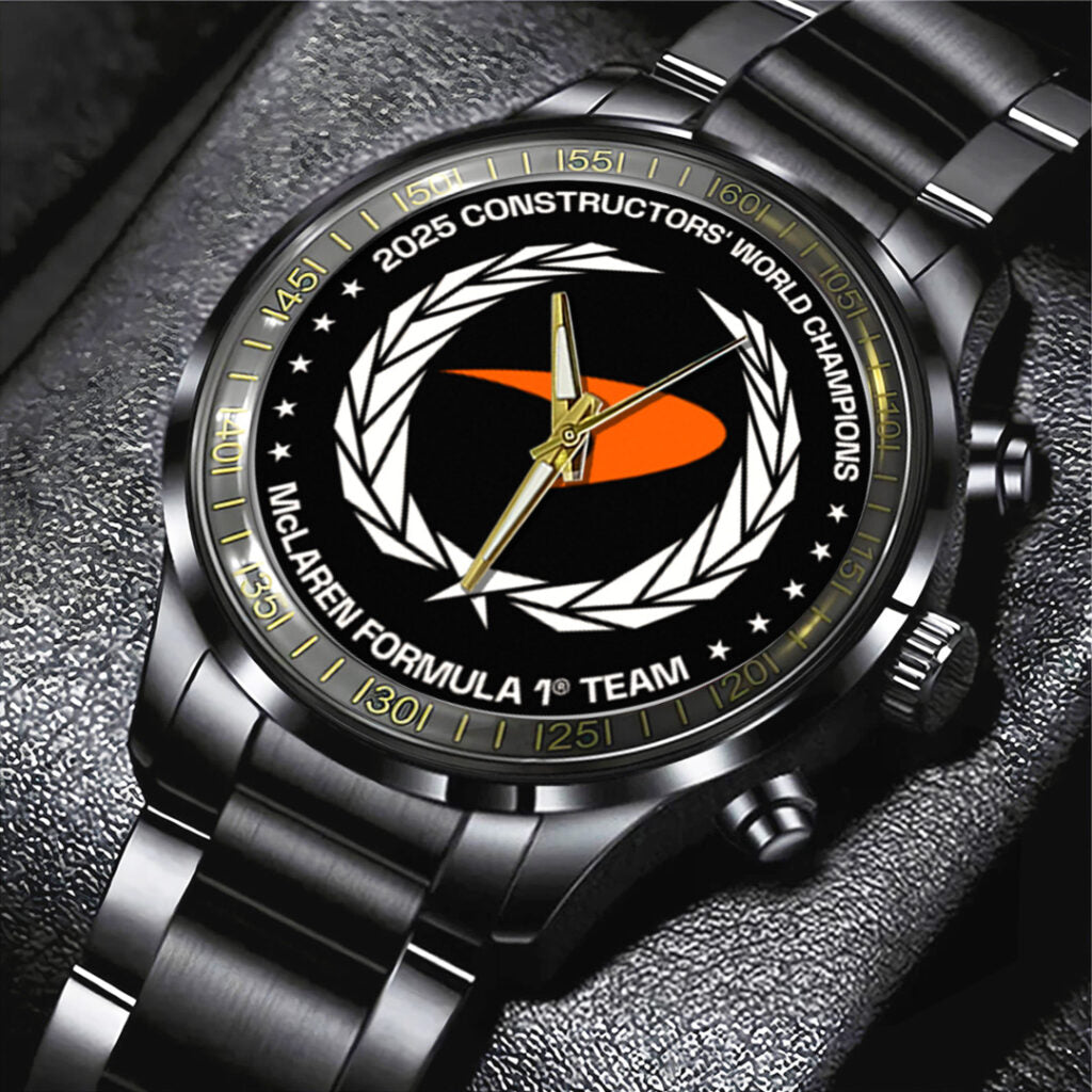 McLaren Formula 1 Team 2025 Constructors' 10 Times Black Stainless Steel Watch - TANTN17189