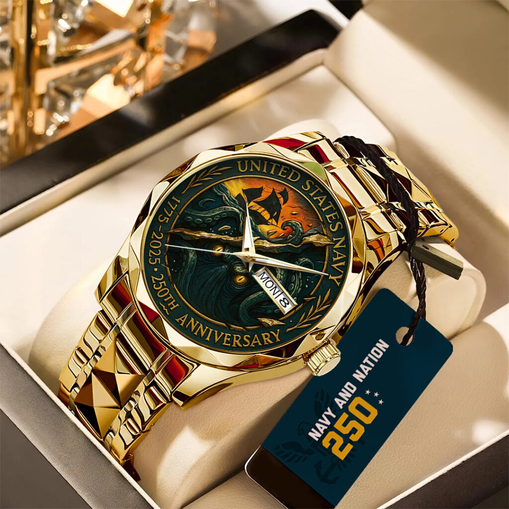 US Navy 250th Anniversary Alloy Luxury Quartz Watch - TANTN17237