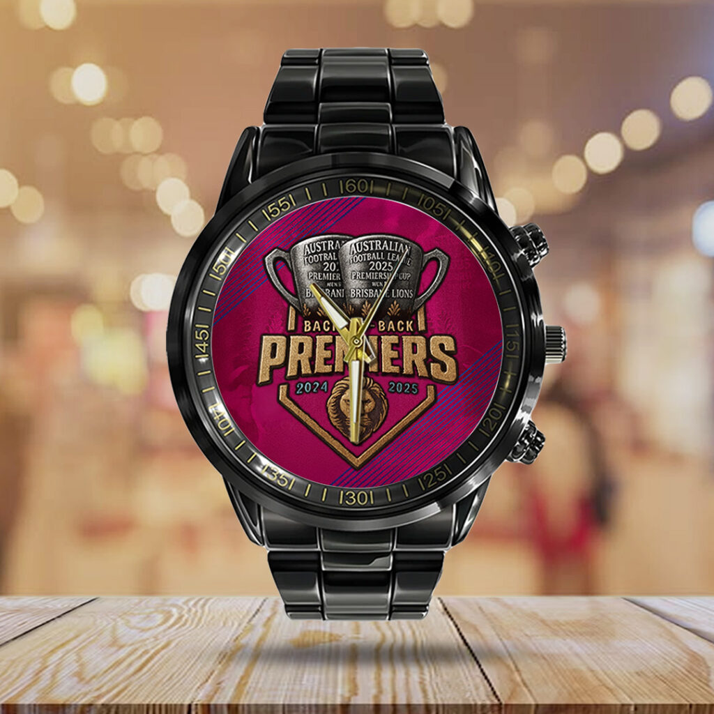 Brisbane Lions Premiers 2025 Black Stainless Steel Watch - TANTN17400