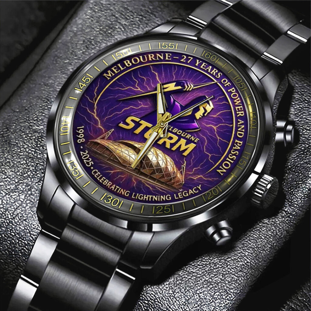 Melbourne Storm 27th Anniversary 2025 Black Stainless Steel Watch - TANTN17806