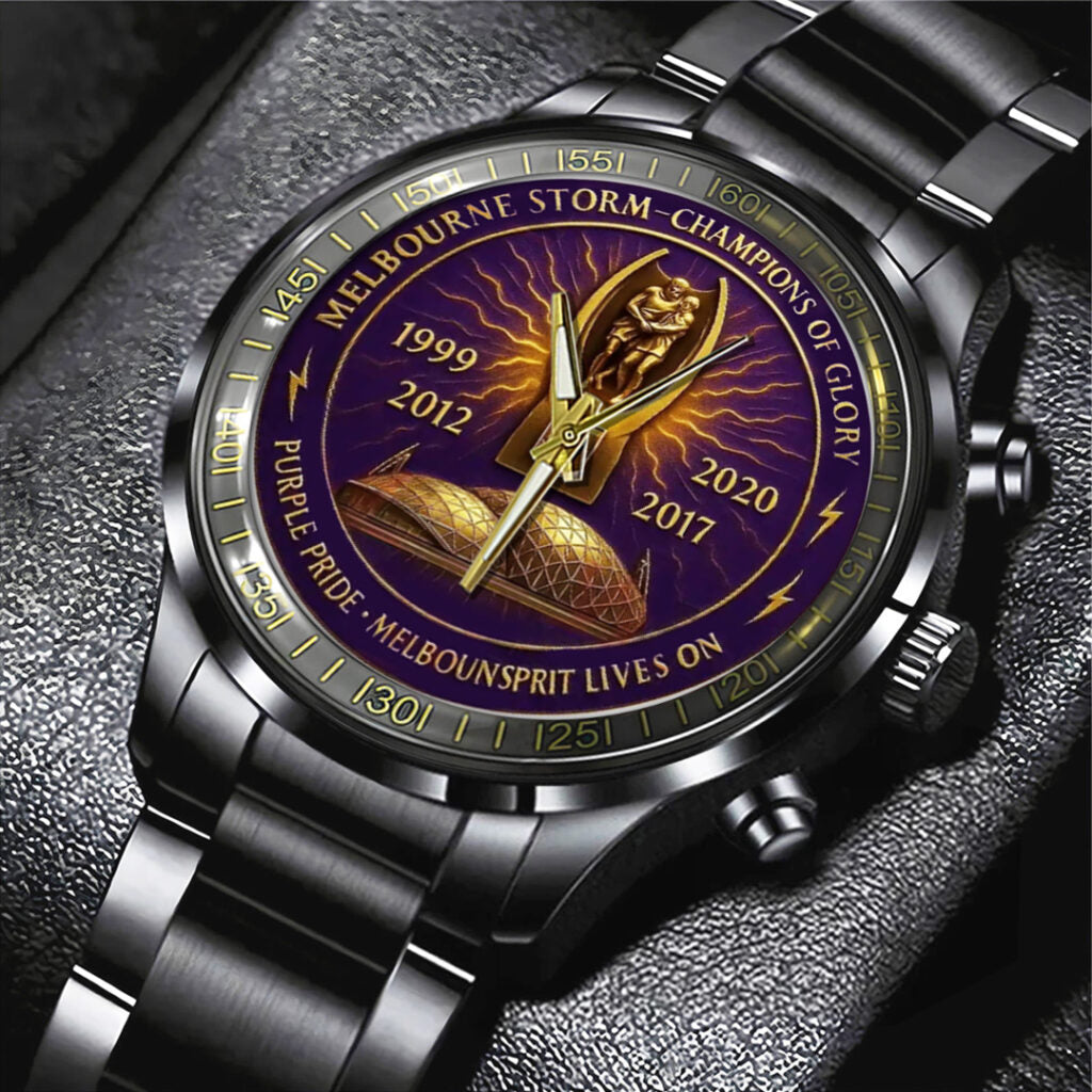 Melbourne Storm 27th Anniversary 2025 Black Stainless Steel Watch - TANTN17808