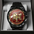Oklahoma Sooners Football 130th Anniversary 2025 Black Stainless Steel Watch - TANTN17818